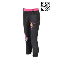 FA311 鬆緊褲頭拼接牛仔褲 設計訂造 時尚繡花七分牛仔褲 牛仔褲配搭 牛仔褲公司 FA311 鬆緊褲頭拼接牛仔褲 設計訂造 時尚繡花七分牛仔褲 牛仔褲配搭 牛仔褲公司